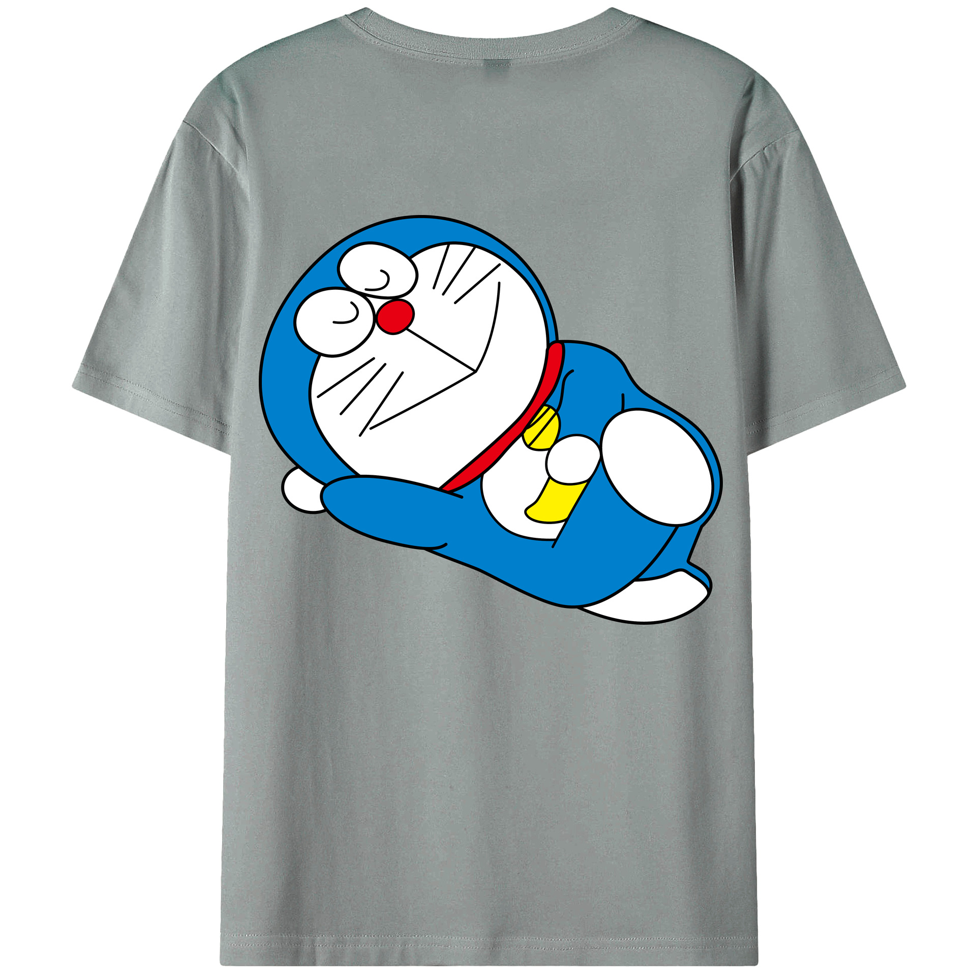 （画像用） ドラえもん Doraemon 綿100％ メンズ半袖Tシャツ（バックプリント） 通気性